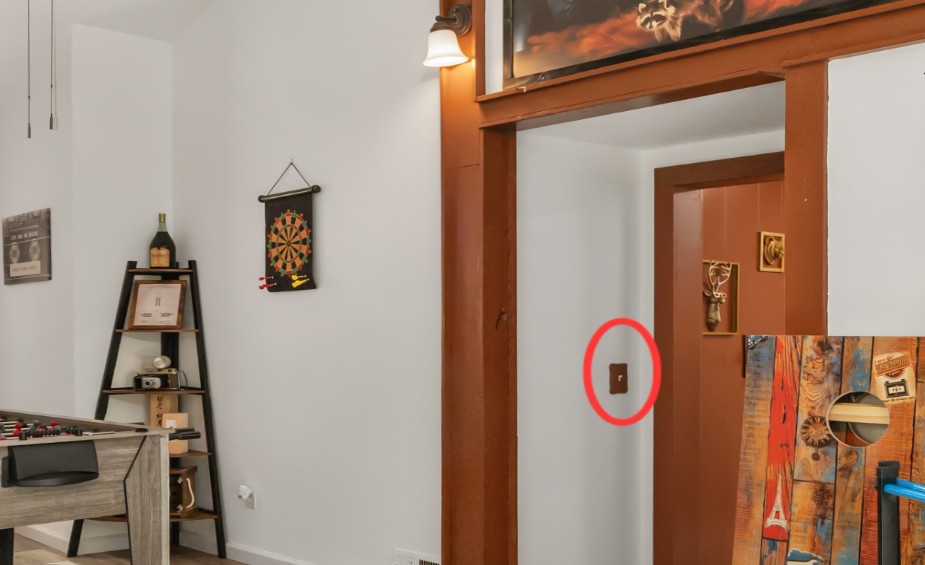 Game room light switch location